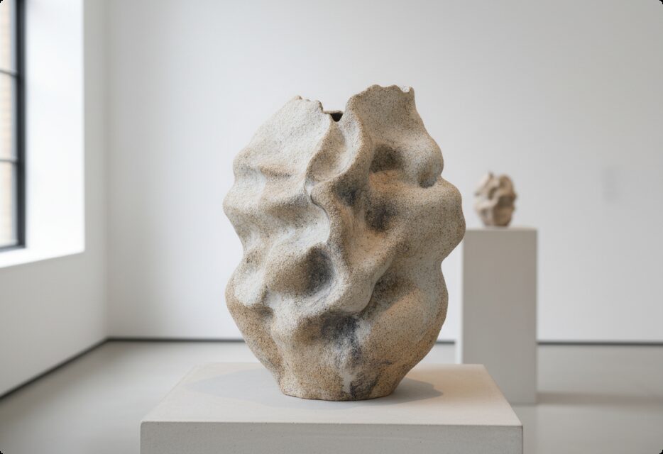 Sculptural stone vase